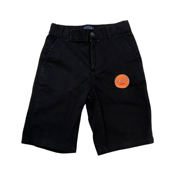 New with Tags The Children’s Place Boys Black Stretch Adjustable Waist Shorts 8 - Picture 1 of 9